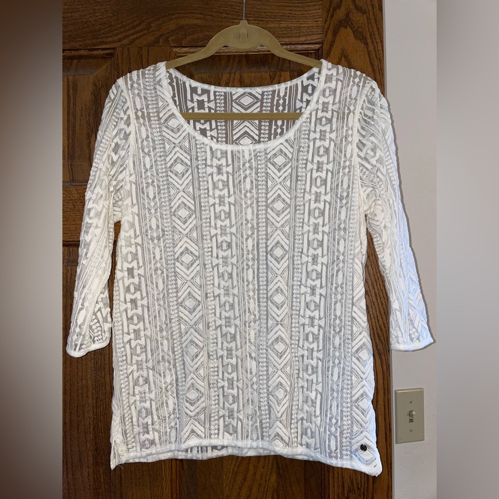 White see through size M top